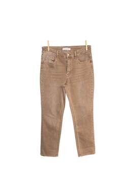 Flying Monkey Women's Brown Ankle Straight Leg Jeans Style f5380cm